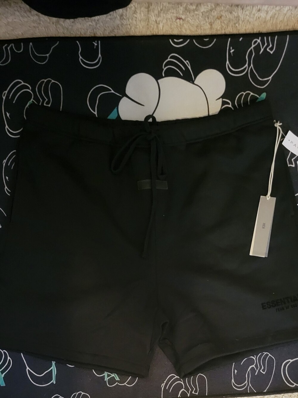 Essentials Black Athletic Drawcord Shorts